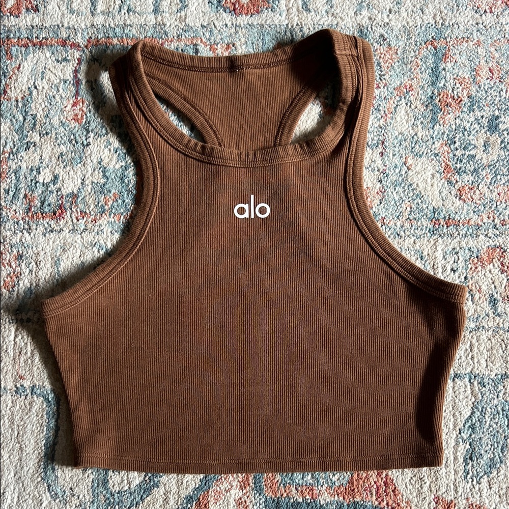 ALO Yoga Aspire Cinnamon Crop Top Size S